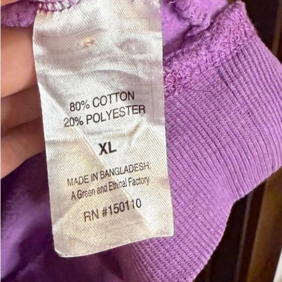 Peloton Purple Crewneck fleece lined sweatshirt women’s XL casual athleisure - Picture 4 of 6